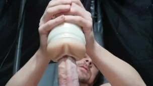 Fucking fleshlight with huge cumshot