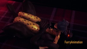 Furry Hentai - Cheetah bloowjob And Fucked By A Beast