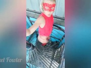 Tik Tok: girl in red pissing on the solar panel publicly 5/16