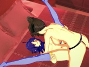 Mogana Kikaijima strapon fucks Medaka Kurokami - Medaka Box Hentai 15/16