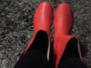 Squeaky Red Boots - Screenshot 12 of 16 - Foot Fetish