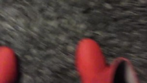 Squeaky Red Boots