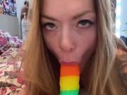 beauty fucks herself with a dildo 14/16