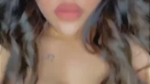 Bouncing tits in white lingerie 