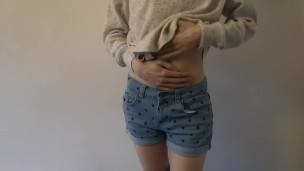 submissive strips for you || Alena does a sensual striptease