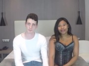 Cuckold dude watches BLACK GIRLFRIEND banging some dude 1/16