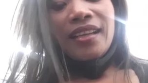 LIVE Slave May doing webcam show in public shop p1