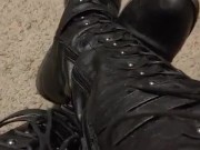 Squeaky Leather Combat Boots - Screenshot 7 of 16 - Kink