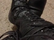 Squeaky Leather Combat Boots - Screenshot 9 of 16 - Legs