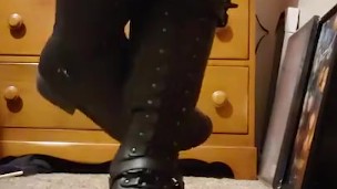 Squeaky Leather Combat Boots 2