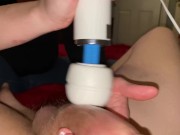 Hitachi Wand makes him Cum too Fast so I Torture his Head 16/16