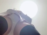 アズールレーンのふたなり愛宕を逆さ撮りで白パンティ勃起不可避！！ - Screenshot 13 of 16 - Upskirt