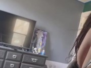 Amateur Pawg sucks and rides cock  8/16