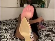 smelly feet footplay JOI in sexy lingerie with dangling and heels takeoff 5/16