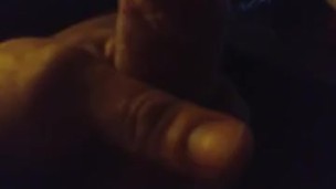 Stroking my hard cock