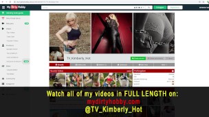 Sexy Tranny in Lack Leather Leggins! Cumshot directly on his feets!