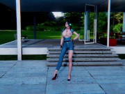 甜心选择2：性感的牛仔裤教官，从走廊的另一边走向我并跳一段热舞，然后请求我干她 1/16