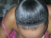 Thick Tattoed Ebony Slut Squirts All Over Daddy's Dick  1/16