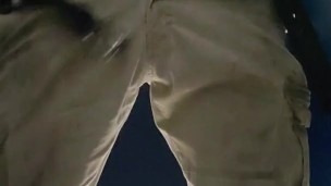 Black dick peeing in restroom good piss stream #2