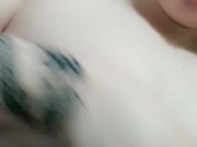 Tit tease 🎀👿 surprise at the end 🤫😮