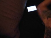 Hottie watching dp porn gets a real dick to suck and fuck (2/3) 5/16