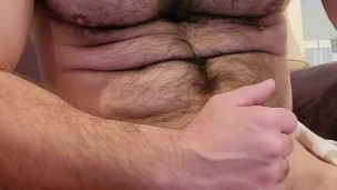 Muscle bear drops a thick load 
