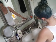 Upskirt Getting Ready For A Bath 2/16