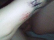 Tattooed Pawg hotwife Fucked by BWC on side in painal fun