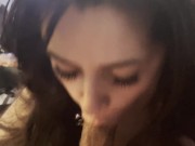 SEXY LATINO CUMSLUT SUCKS BIG THICK COCK AND RIDES IT BEFORE TAKING A HUGE CUMSHOT FACIAL 3/16