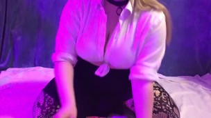 Horny Student Fucks herself in the Pussy