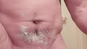 Shaving my thick cock