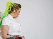 KILLERGRAM Punk PVC Nurse Deepthroats and Gets Anal From Fat Cock 1/16