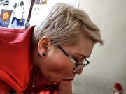 Mature lustful housewife fingering her pussy, sucks her husband's cock and fucks like a spring cat! 5/16