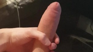 Watch daddy shoot a HUGE load as he watches porn 
