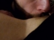 Deep tongue inside wet pink pussy moaning for more orgasm and pressure to cum harder 2/16