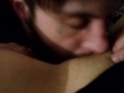 Deep tongue inside wet pink pussy moaning for more orgasm and pressure to cum harder 5/16