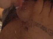 sucking on her tiddies in the kitchen while her friends in the living room 14/16