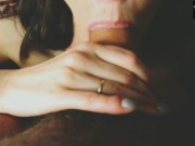 Член между сиськами, минет в рот с окончанием на сосок - моей любимой шлюшке это нравиться 11/16