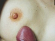 Член между сиськами, минет в рот с окончанием на сосок - моей любимой шлюшке это нравиться 16/16