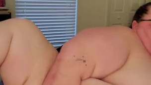 SSBBW fucks fat pussy with dildo