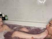 AMWF Bath Time Footjob and Sloppy Cock Sucking with Big Dick Chinese Stud Full Movie On Onlyfans 5/16
