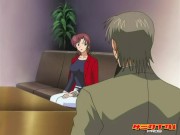 Hentai Pros - Redhead Milf Sucks 3 Guys & Gets Her Pussy Licked & Fucked To Repay Kagami's Money 8/16