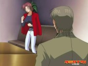 Hentai Pros - Redhead Milf Sucks 3 Guys & Gets Her Pussy Licked & Fucked To Repay Kagami's Money 9/16