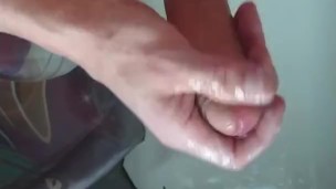 Wanking in shower 