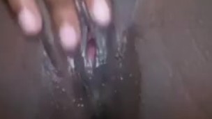 Playing with my creampie after a long fucking 