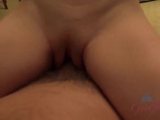 Hotel Sex with an amateur girl you take on a trip and bang filmed POV (Kenzie Reeves) 1/16