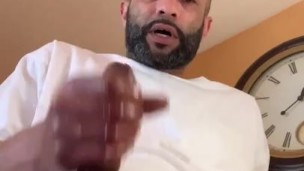 Hot light skin Jack’s his dick till he cums!
