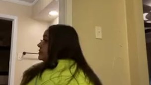 Sexy Latina twerking to reggaeton 
