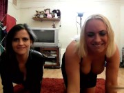 Horny Milf’s Candy & Sookie invite neighbour round for some Sucking 1/16