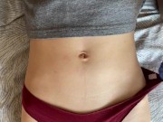 Belly button and medical gloves 12/16